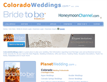 Tablet Screenshot of coloradoweddings.com